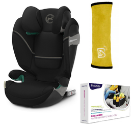 Cybex Solution S2 I-Fix Fotelik Samochodowy 15-50 kg Moon Black 2023 + BabySafe Organizer + Babysafe Nakładka Na Pas