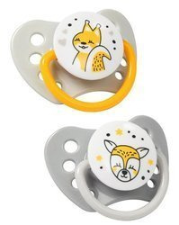 Babyono Dudlík Anatomický Silikonový 2ks 3-6 m Natural Nursing 1226/02