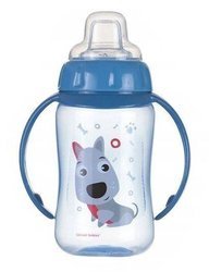 Canpol Babies Cute Animals Kubek treningowy z silikonowym ustnikiem 320ml - 56/512_blu  Niebieski Piesek