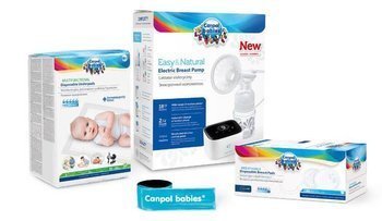 Canpol Babies Easy&Natural 12/207 Laktator + GRATIS Wkładki Laktacyjne + Wielofunkcyjne Podkłady Higieniczne + Opaska Odblaskowa