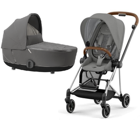 Cybex Mios Wózek Głęboko-Spacerowy Rama 3.0 + Gondola 2.0 Lux Soho Grey + Tapicerka 3.0 Siedziska Soho Grey