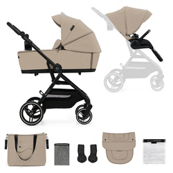 Kinderkraft Yoxi Wózek Głęboko-Spacerowy 2w1 Sand Beige