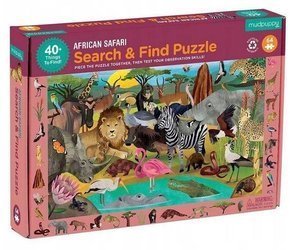 Mudpuppy Puzzle Obserwacyjne Afrykańskie Safari 64 Elementy 4+