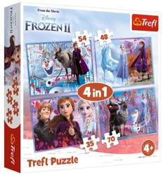 Trefl Puzzle 4w1 Frozen 2 Podróż W Nieznane