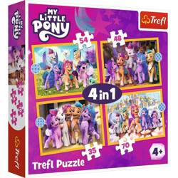 Trefl Puzzle 4w1 Poznaj Kucyki Pony