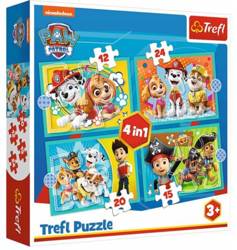 Trefl Puzzle 4w1 Wesoła Ekipa Psi Patrol